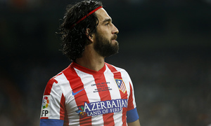 Temporada 12/13. Final Copa del Rey 2012-13. Real Madrid - Atlético de Madrid. Primer plano del turco Arda Turan 